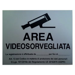 area videosorvegliata stock